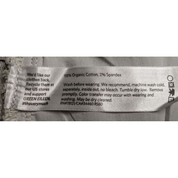 EILEEN FISHER Organic Cotton/Spandex Gray Wash Straight Leg Slim Jeans 12 - Picture 9 of 10